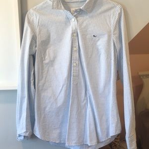Vineyard vines blue gingham button up